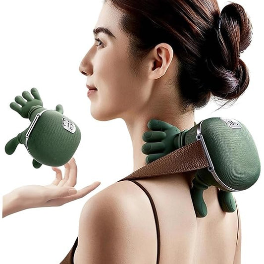 S - Masajeador de cuello con manos verde